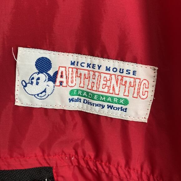 Vintage Mickey Mouse Pullover Nylon Windbreaker Hooded Jacket Red XXL - Picture 2 of 12